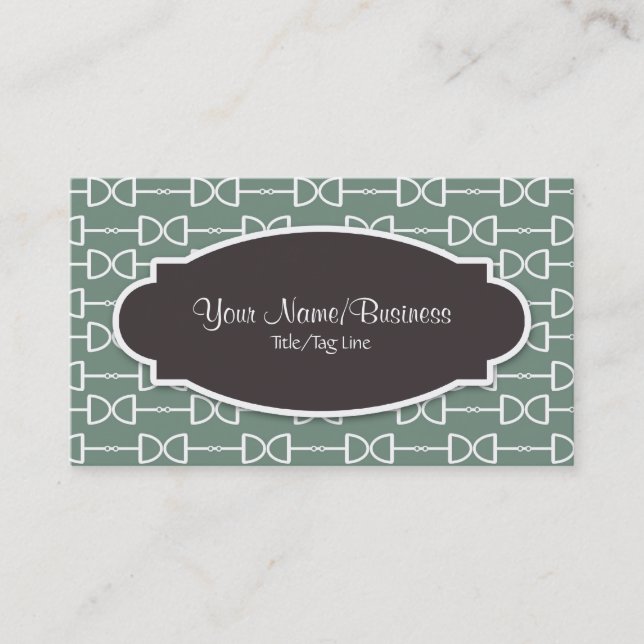 D-Ring Snaffle Horse Bit in Olive Business Telefonnummerkarte (Vorderseite)