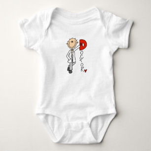 D steht für Doktor Baby Strampler