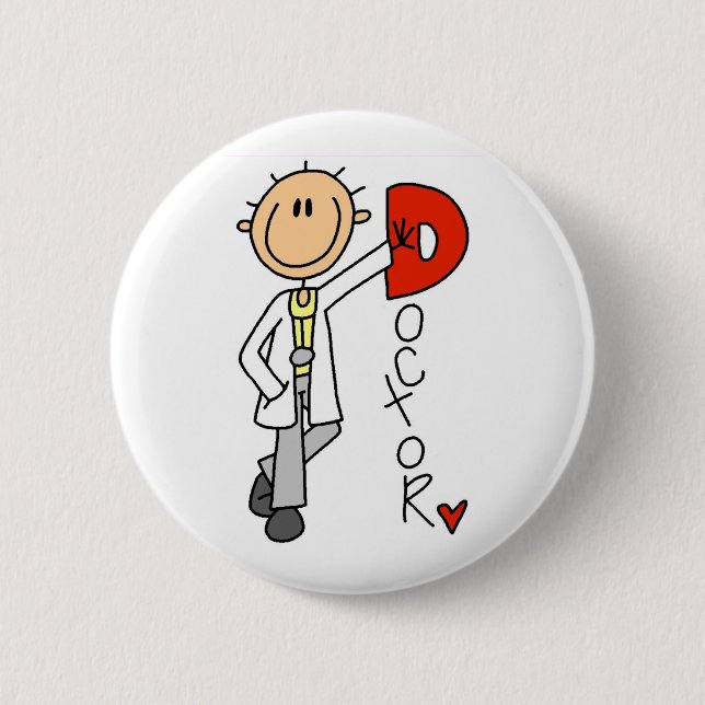 D steht für Doktor Button (Vorderseite)