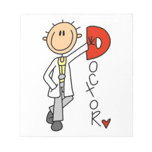 D steht für Doktor Notizblock