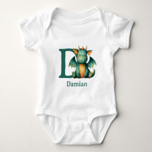 D steht für Drache Personalisiere Baby Strampler