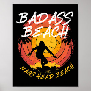 D Strand Nags Head Strand Surfen North Carolina Su Poster