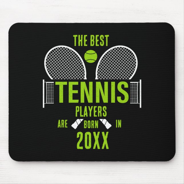 D Tennis Birth Year Name Birthday  Mousepad (Vorne)