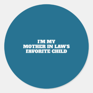 D Thoughtful Mother In Law Humor _1  Runder Aufkleber
