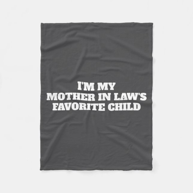 D Thoughtful Mother In Law Humor  Fleecedecke (Vorderseite)