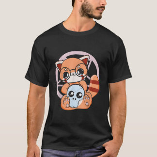 DãA De Los Muertos Roter Panda Mexiko Pyjama Past T-Shirt