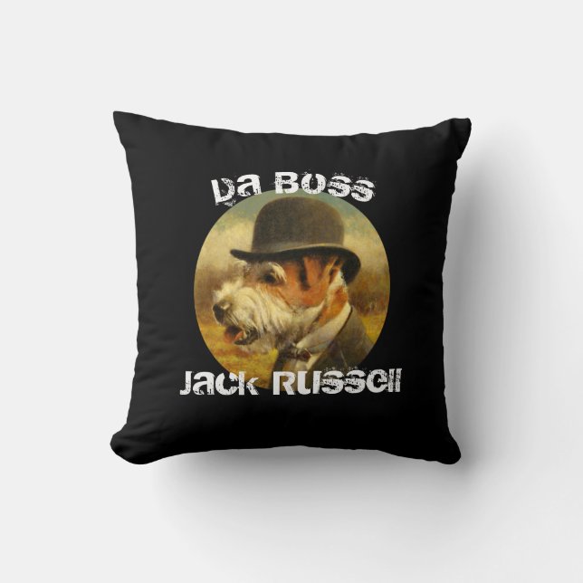 Da Boss Jack Russell Throw Cushion Kissen (Vorderseite)