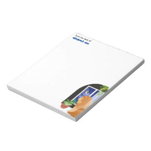 DA DRAUSSEN IRGENDWO Chow Anpassen Note Pad Notizblock
