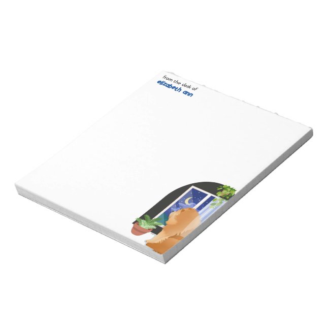 DA DRAUSSEN IRGENDWO Chow Anpassen Note Pad Notizblock (Rotiert)