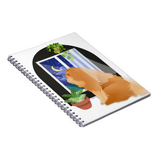 DA DRAUSSEN IRGENDWO Chow Spiralnotebook Notizblock