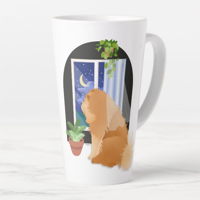 DA DRAUSSEN IRGENDWO Chow-Tasse Text anpassen Milchtasse (Rechte Ecke)