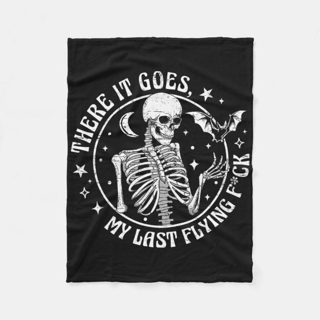 Da geht es um mein letztes Halloween-Skelett Fleecedecke (Vorderseite)