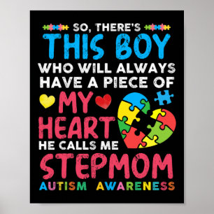 Da ist dieser Junge, den er mich StepMom Autism Aw Poster