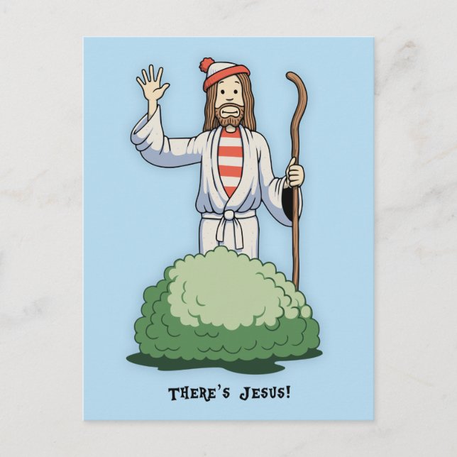 Da ist Jesus! Postkarte (Vorderseite)