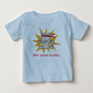 "Da kommt Ärger!" Funny kittop Baby T-shirt