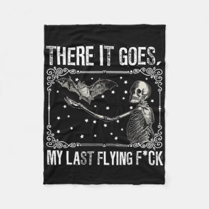 Da kommt mein letztes Flying Skeleton Fun Hallowee Fleecedecke