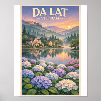 Da Lat Traumlandschaft – Retro Reise Druck Poster