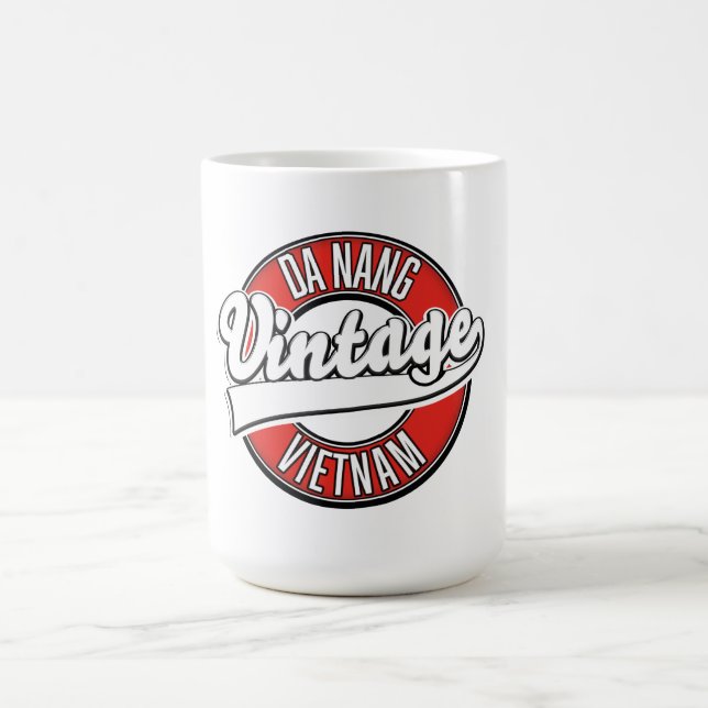 Da Nang vietnam Retro-Logo Kaffeetasse (Mittel)