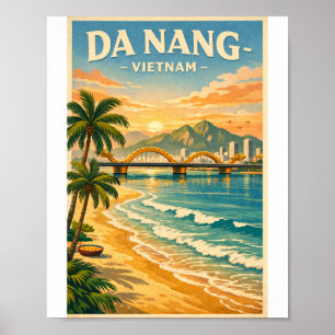 da nang vietnam Retro-Reise 2026 Poster