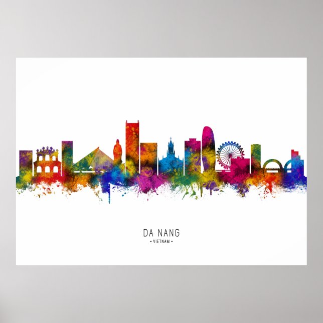 Da Nang Vietnam Skyline Poster (Vorne)