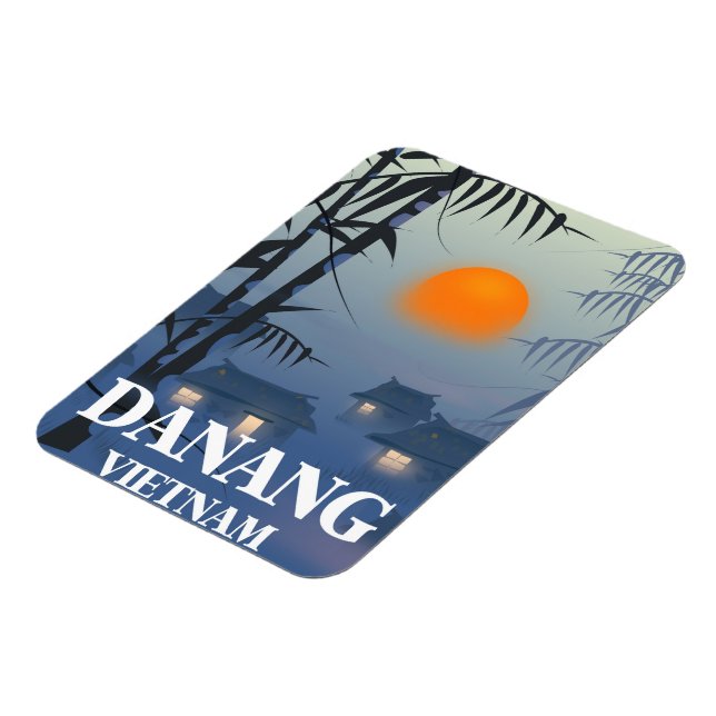 Da Nang Vietnam Travel Poster Magnet (Linke Seite)