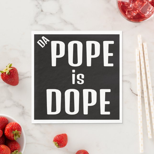 DA Papst ist Dope-Papier-Serviette Serviette (Beispiel)