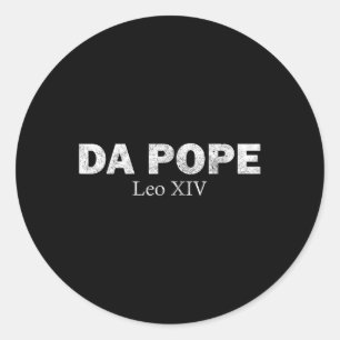 Da Pope aus Amerika Chicago Papst Leo Xiv Funny Runder Aufkleber