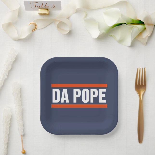 Da Pope aus Amerika Chicago Papst Leo XIV Provost Pappteller (Hochzeit)