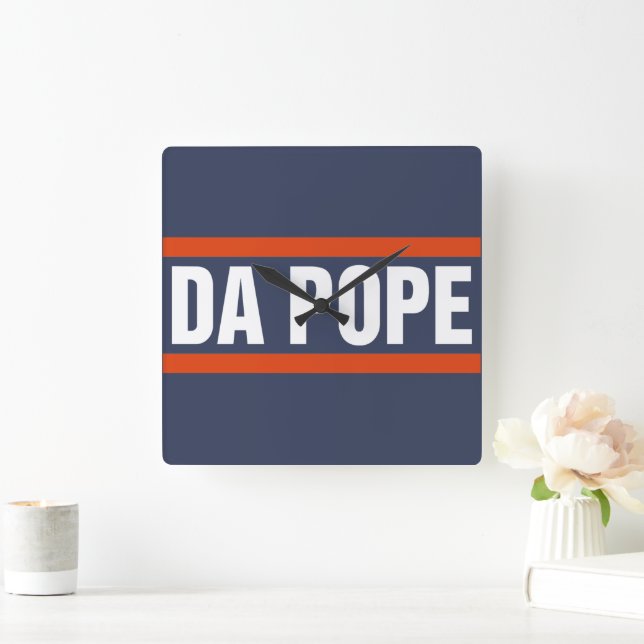 Da Pope aus Amerika Chicago Papst Leo XIV Provost Quadratische Wanduhr (Zuhause)