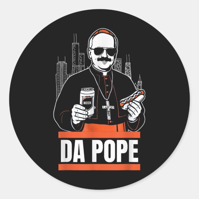 Da Pope aus Amerika Chicago Papst Leo Xiv Provost Runder Aufkleber (Vorderseite)