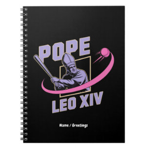 Da Pope Leo XIV Baseball Design Faith trifft Field Notizblock