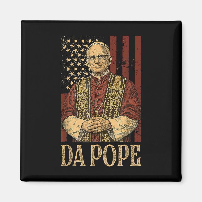 Da Pope Leo Xiv Neuer Papst Funny Spaß Männer Frau Magnet (Vorne)