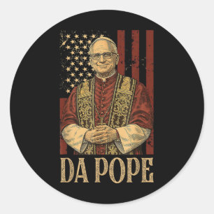 Da Pope Leo Xiv Neuer Papst Funny Spaß Männer Frau Runder Aufkleber