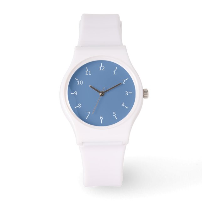 Da Powdah Blau und Weiß 1. und 10 Armbanduhr (Vorderseite)
