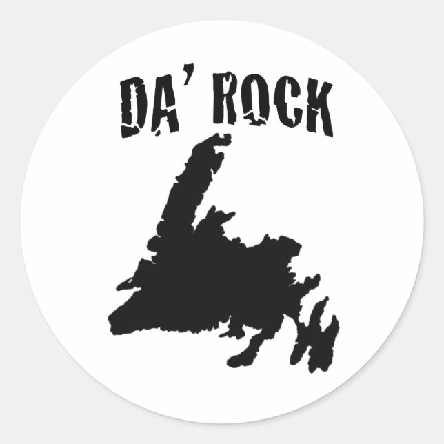 DA' ROCK RUNDER AUFKLEBER (Vorderseite)