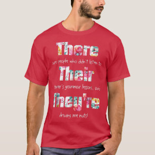 Da sind sie nicht Shirt Englisch Grammar Funny
