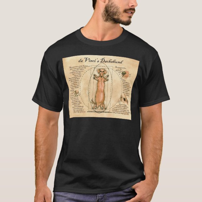 Da Vinci Dackel T-Shirt (Vorderseite)