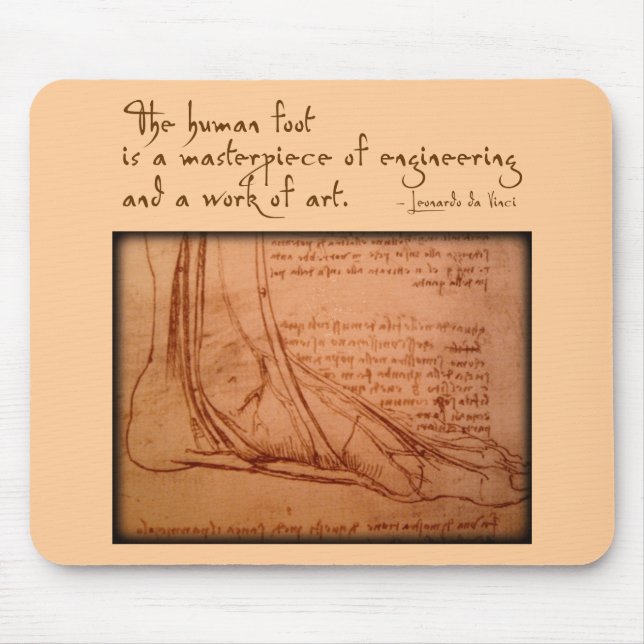 da Vinci: "Der menschliche Fuß ist… " Mousepad (Vorne)