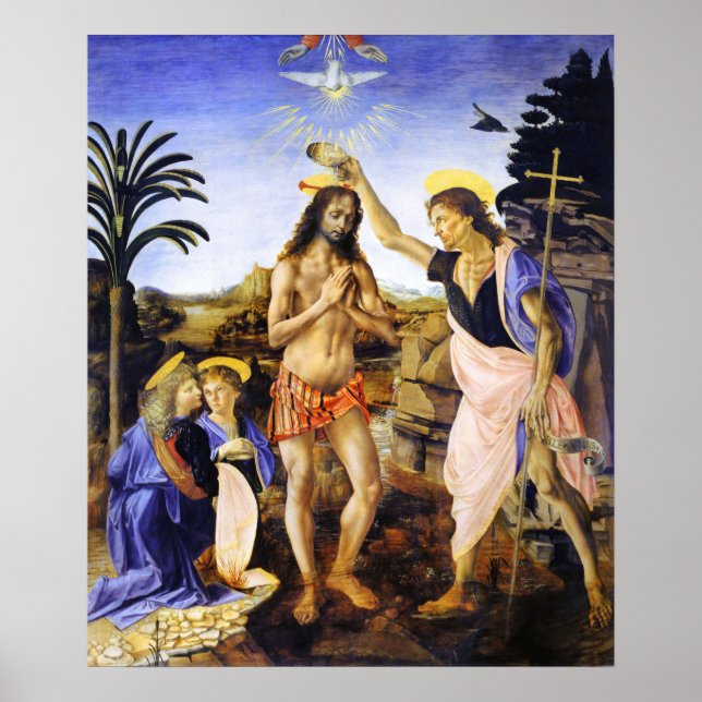Da Vinci Die Taufe Christi Fine Art Classic Poster (Vorne)