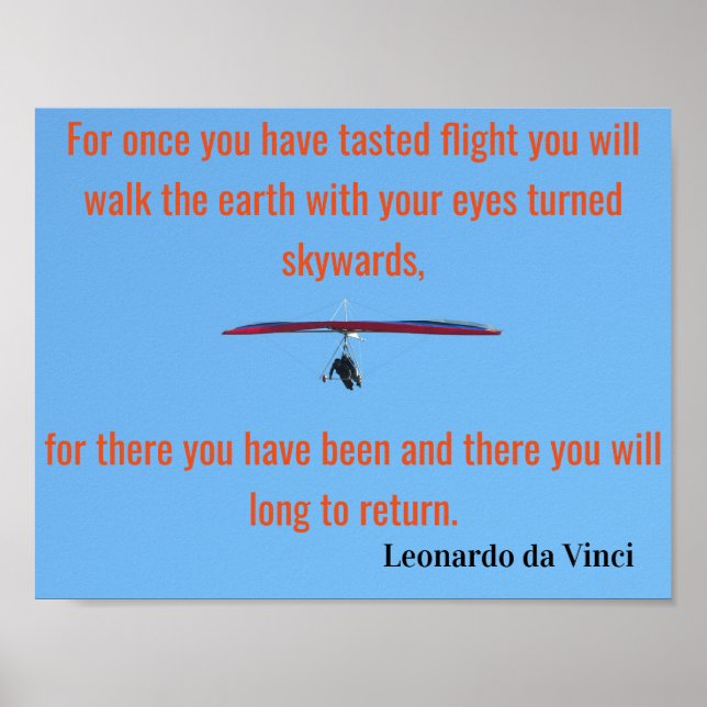 Da Vinci Flying Gedicht 🚁 ✨ Budget Special Poster (Vorne)