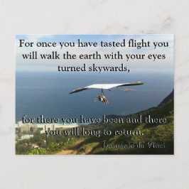 Da Vinci Flying Gedicht 🚁 ✨ Budget Special Postkarte