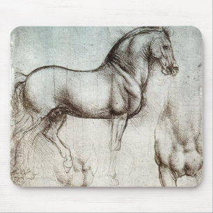 Da Vinci Horse Study Renaissance Sketch Kunst, Dic Mousepad