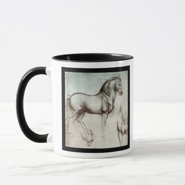 Da Vinci Horse Study Renaissance Sketch Kunst, Dic Tasse (Links)
