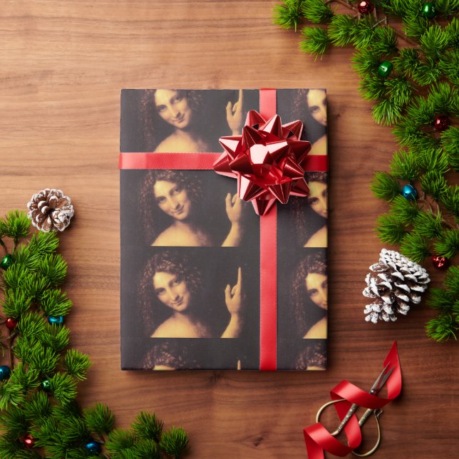 DA VINCI JOHN THE BAPTIST WRAPPING PAPER GESCHENKPAPIER (Feiertagsgeschenk)