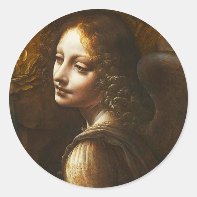 Da Vinci Jungfrau der Rocks Angel Stickers (Vorderseite)