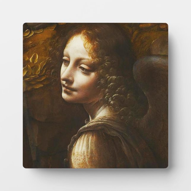 Da Vinci Jungfrau des Rocks Angel Plaque Fotoplatte (Vorderseite)