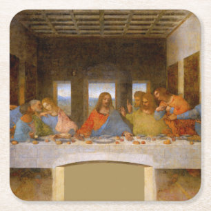 Da Vinci Last Supper Fine Art Classic Rechteckiger Pappuntersetzer
