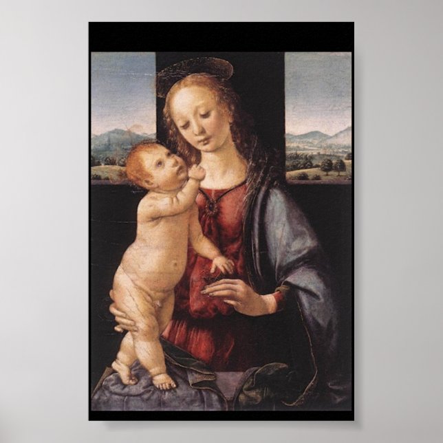 DA VINCI MADONNA UND KIND POSTER (Vorne)