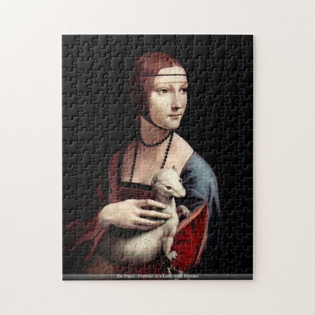 Da Vinci - Porträt einer Dame mit Ermine (Vertikal)