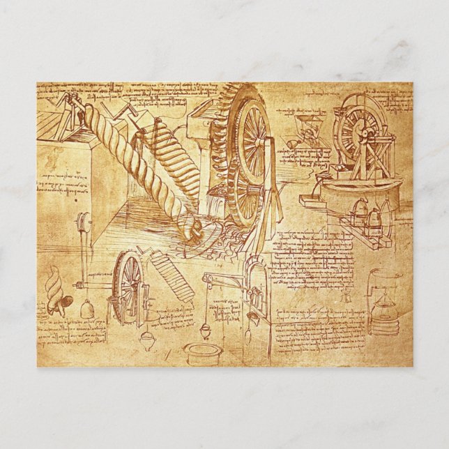 Da Vinci Postkarte (Vorderseite)